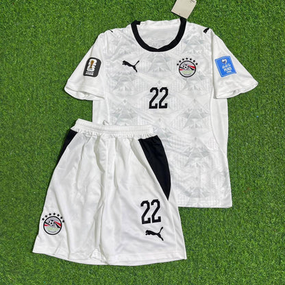 Egypt World Cup 2026 Omar Marmoush Away Kids Football Jersey