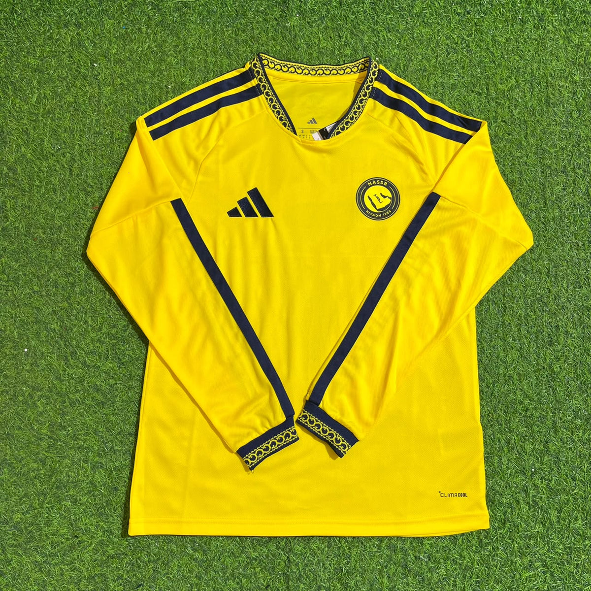 Cristiano Ronaldo Al Nassr 2027 Home Yellow Long Sleeve Football Jersey
