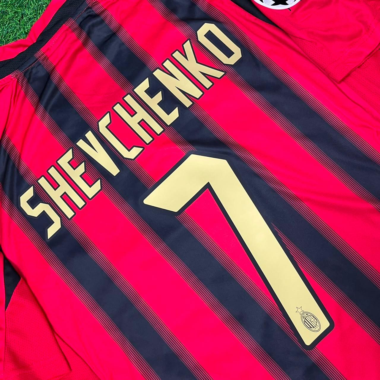 Andriy Shevchenko #7 AC Milan 2004 2005 Home Retro Football Jersey Kit