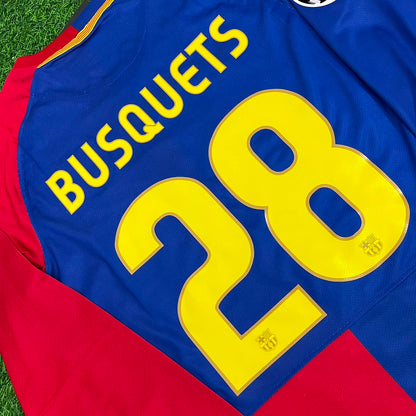 Sergio Busquets Barcelona 2009 Champions League Final Retro Football Jersey