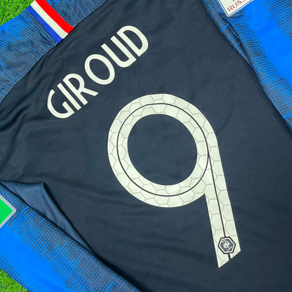 France World Cup 2018 Olivier Giroud Final Long Sleeve Retro Football Jersey Kit