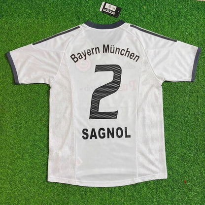 Bayern Munich 2002-2004 Willy Sagnol Away White Retro Football Jersey
