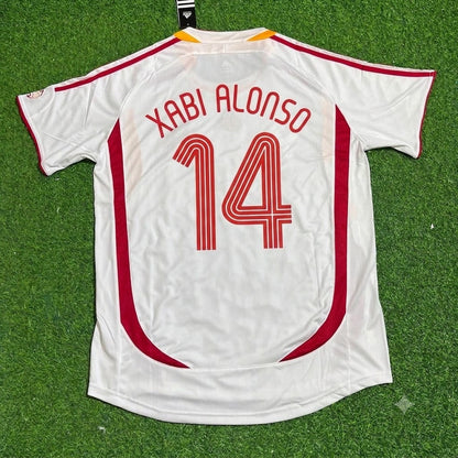 Spain World Cup 2006 Xabi Alonso White Retro Football Jersey