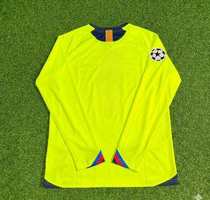 Barcelona 2005-2006 Yellow Green Retro Long Sleeve Football Jersey Kit