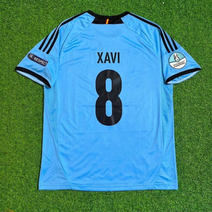 Xavi Hernandez Spain EURO 2012 Final Retro Football Jersey