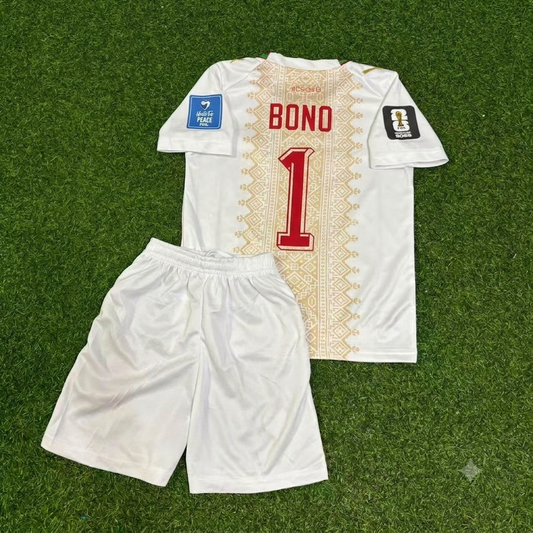 Morocco World Cup 2026 Yassine Bounou Goalkeeper Kids Football Jersey