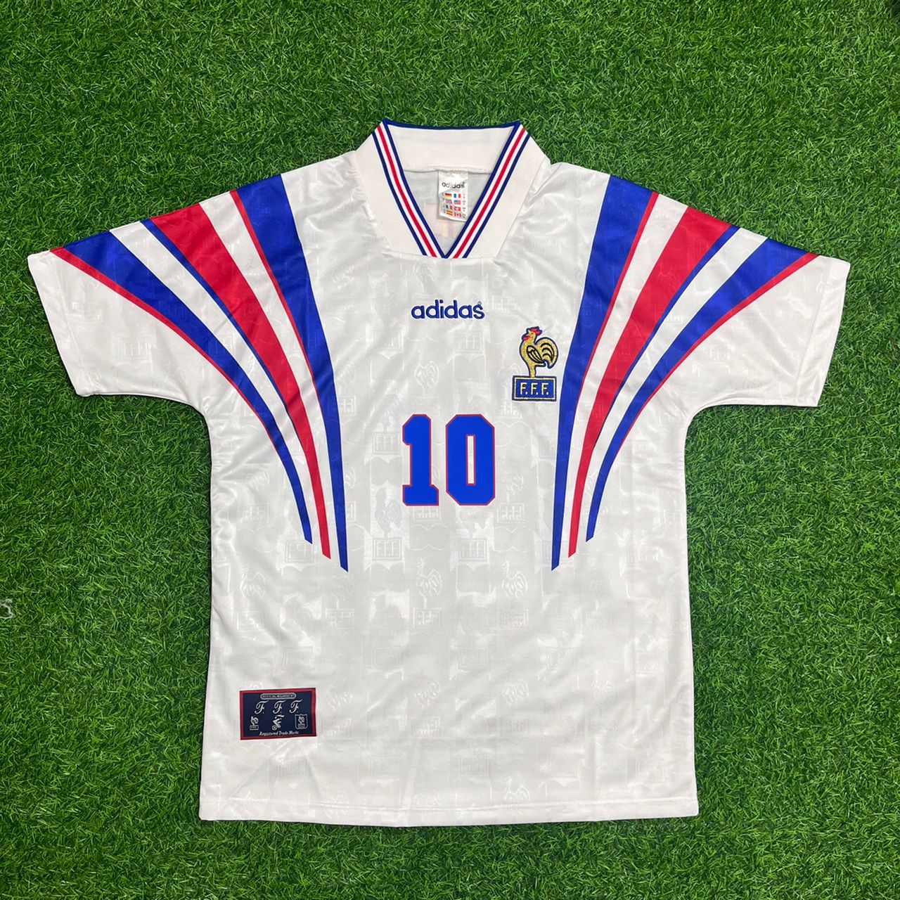 ジダン1996樣専用 Zinedine Zidane France 1996 Retro Soccer Kit Football Jersey