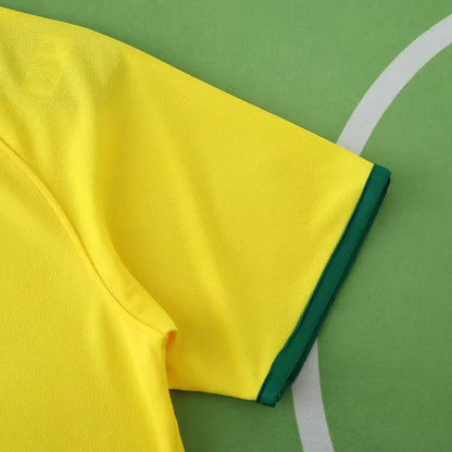 Brazil 2014 Season Yellow Retro Football Jersey