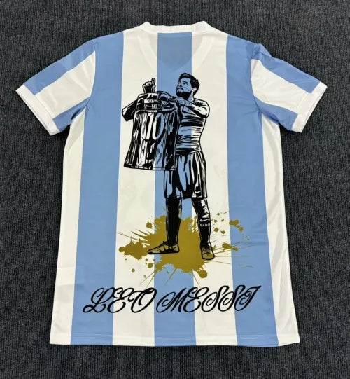 GOAT Lionel Messi Argentina Champion Special Jersey Trikot Maillot Soccer Kit