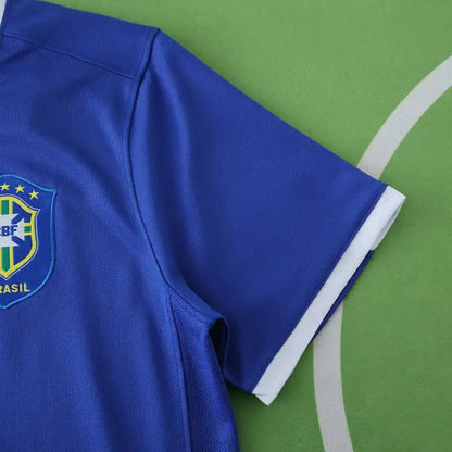 Brazil 2006 Season Away Blue Retro Football Jersey
