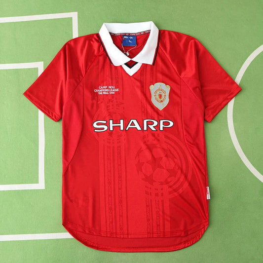 F.C Manchester United 99/00 Season Home Red Retro Jersey Trikot Soccer Kit