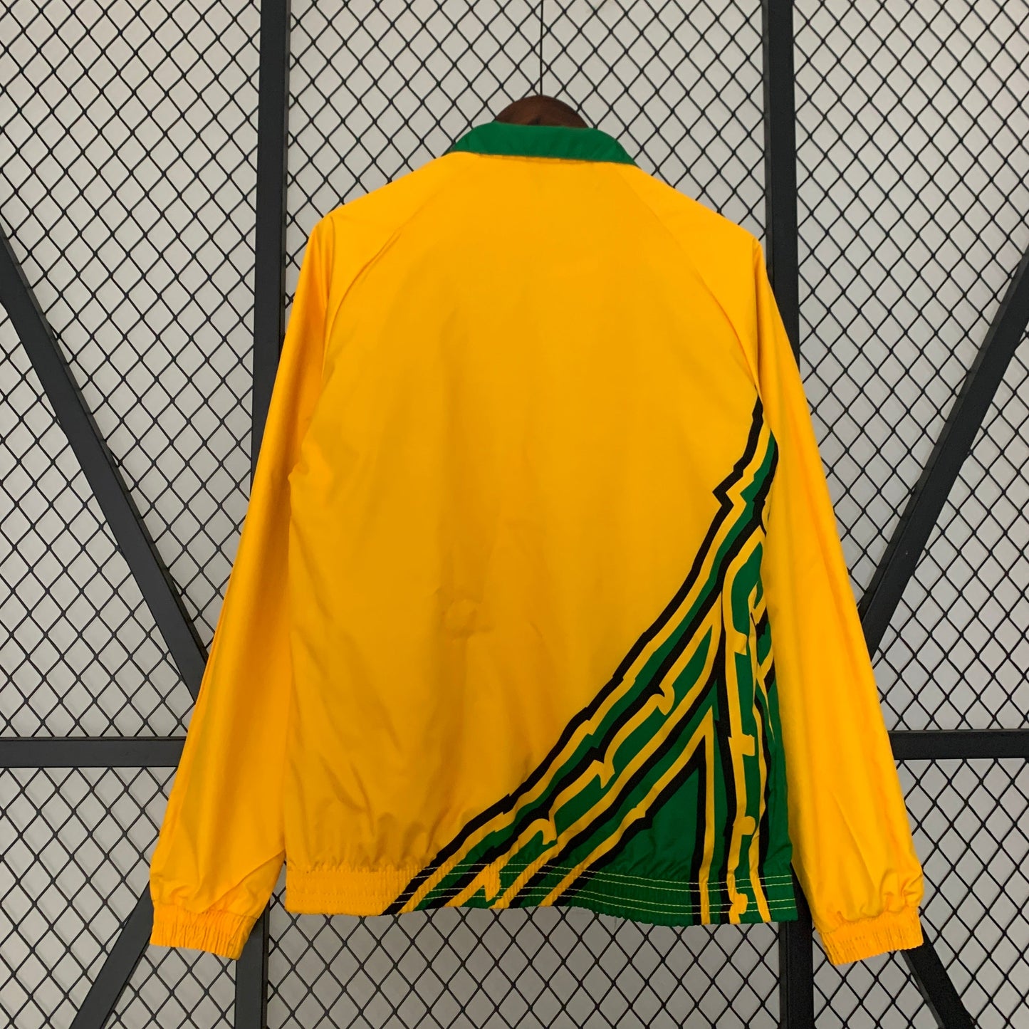 AFCB Jamaica Bob Marley Wendbare Gelb-Grüne Jacke, Beide Größen Jacke