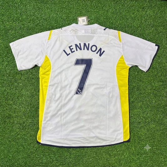 Aaron Lennon #7 Tottenham 2009 2010 White Retro Football Jersey Kit