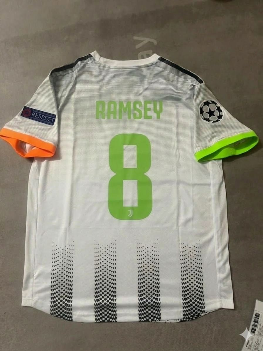 Aaron Ramsey 8 Juventus 2019/20 Home Football Jersey Retro Kit