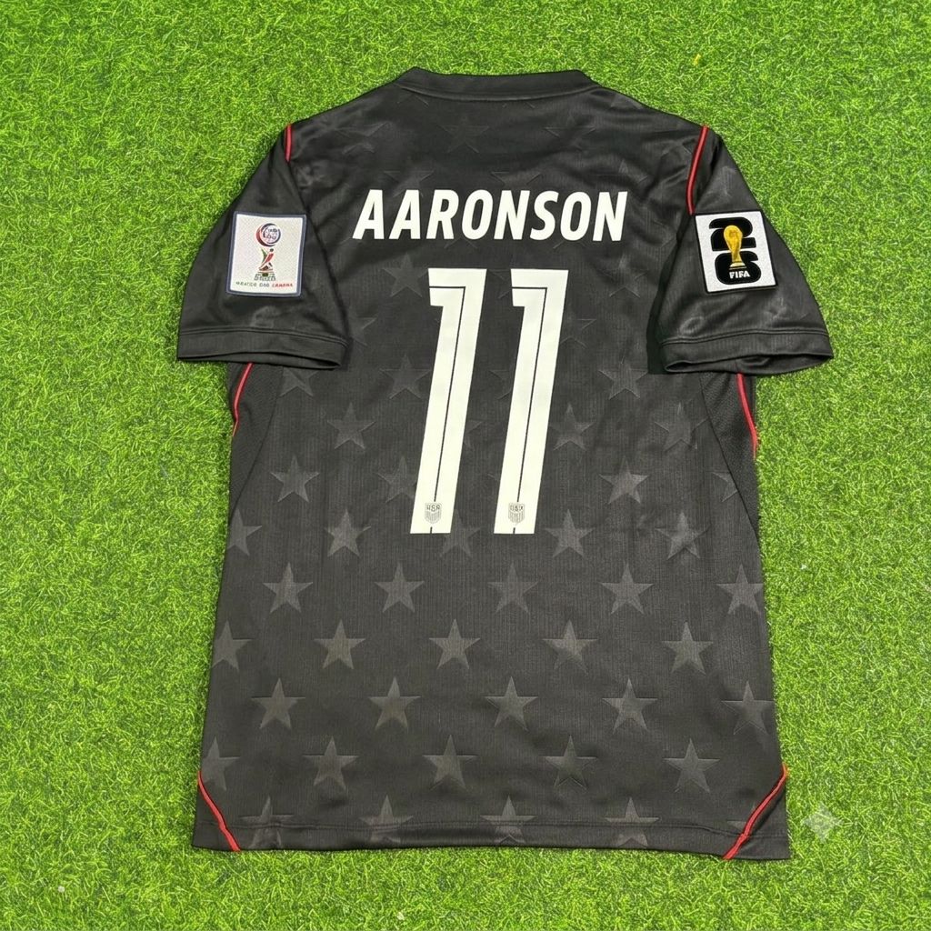 USA USMNT World Cup 2026 Brenden Aaronson Black Football Jersey