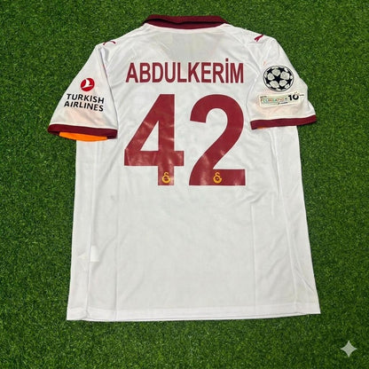 Abdulkerim Bardakci #42 Galatasaray 2025-2026 Away Champions League Football Jersey