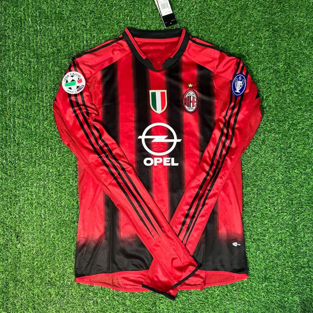 Milan 2003/2004 Red & Black Home Retro Football Jersey Kit