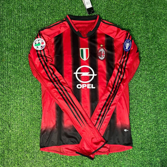 Milan 2003/2004 Red & Black Home Retro Football Jersey Kit