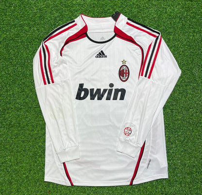 Stephen El Shaarawy #92 AC Milan Away White Long Sleeve Retro Football Jersey
