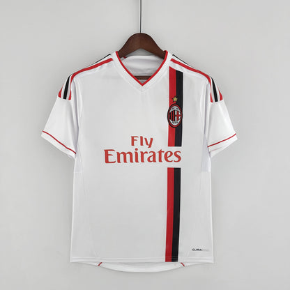 AC Milan 2011/2012 White Away Retro Football Jersey