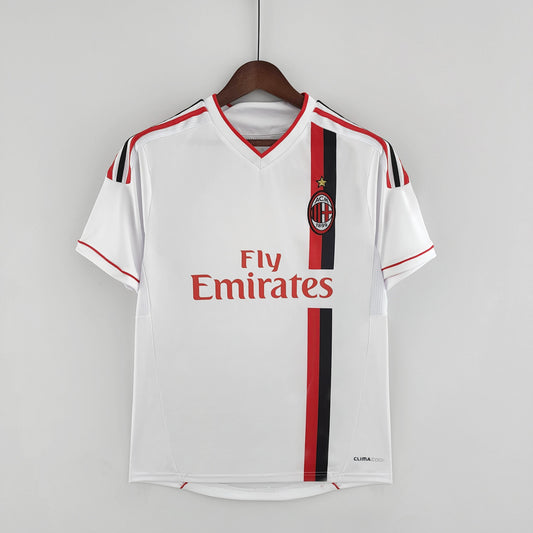 AC Milan 2011/2012 White Away Retro Football Jersey