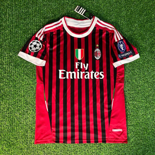 AC Milan Home 2011/12 Retro Football Jersey Kit