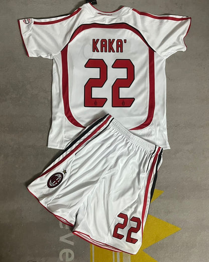 Kaka Leite Milan White Kids Children Set Retro Football Jersey