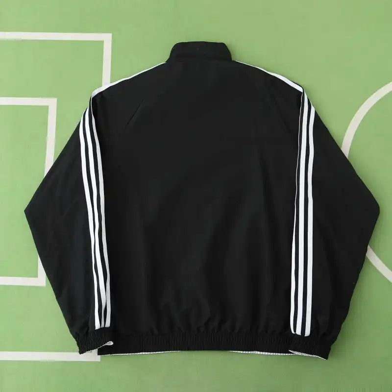 Germany World Cup 1990 Deutschland Retro Double Sides Windbreaker - Reversible Jacket Black