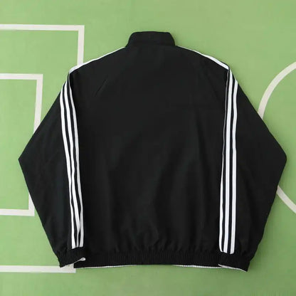 Germany World Cup 1990 Deutschland Retro Double Sides Windbreaker - Reversible Jacket Black