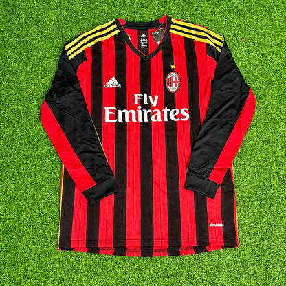 Adel Taarabt AC Milan 2013/14 Long Sleeve Home Retro Football Jersey Collection
