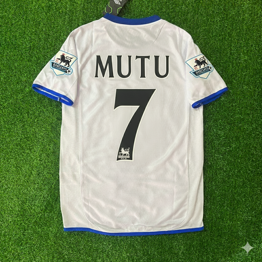 Adrian Mutu Chelsea Away 2004 Retro Football Jersey Kit