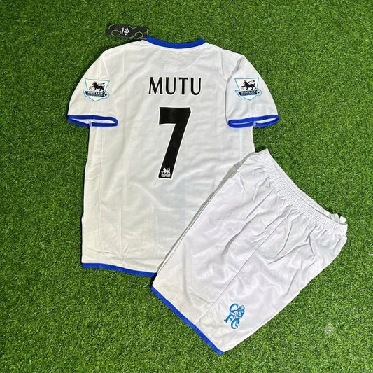 Adrian Mutu Chelsea Away 2004/05 Retro Kids White Football Jersey Kit