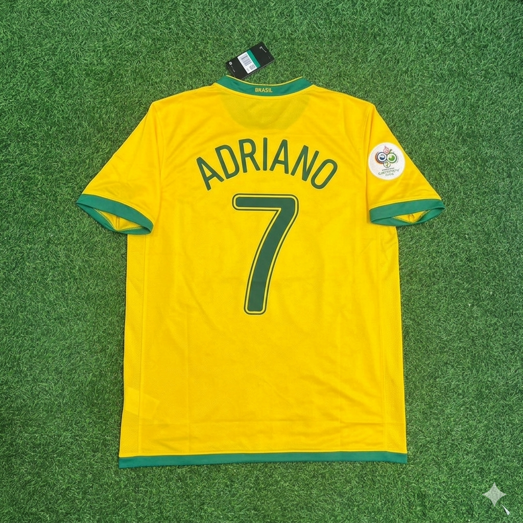Brazil World Cup 2006 Adriano #7 Football Jersey