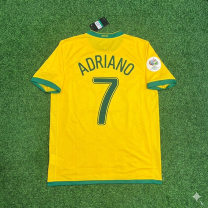 Brazil World Cup 2006 Adriano #7 Football Jersey