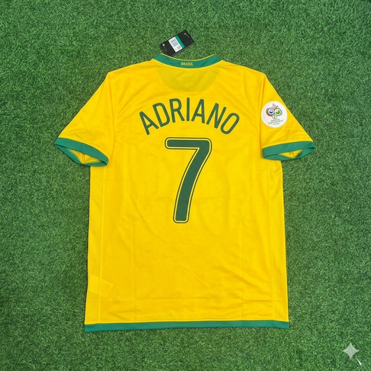 Brazil World Cup 2006 Adriano #7 Football Jersey