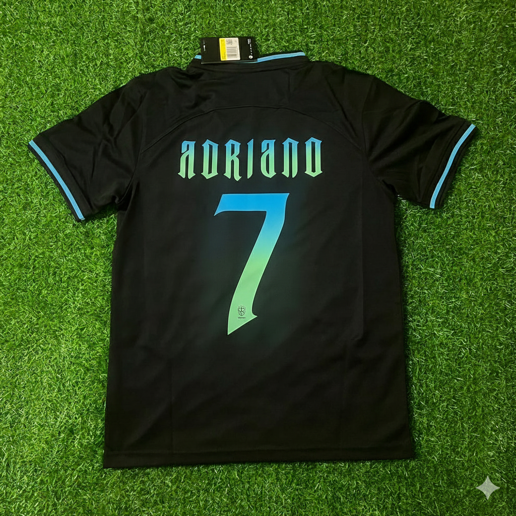 Adriano Brazil Retro Football Jersey Kit