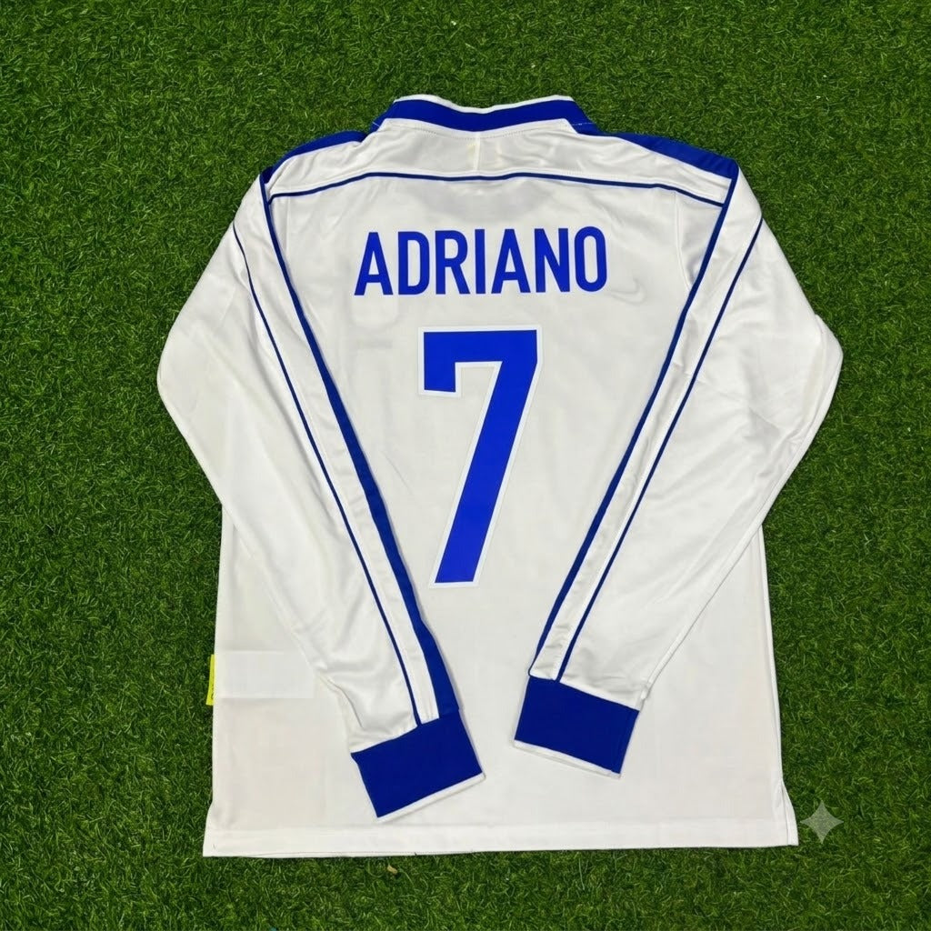 Adriano Brazil Long Sleeve Retro Football Jersey
