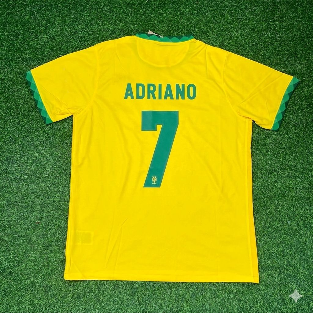 Adriano Brazil Football Retro Football Jersey