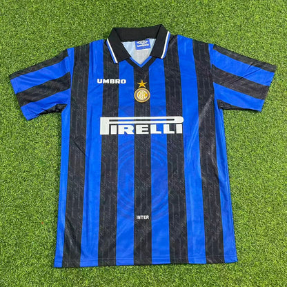 Adriano Inter Home Retro Football Jersey Kit