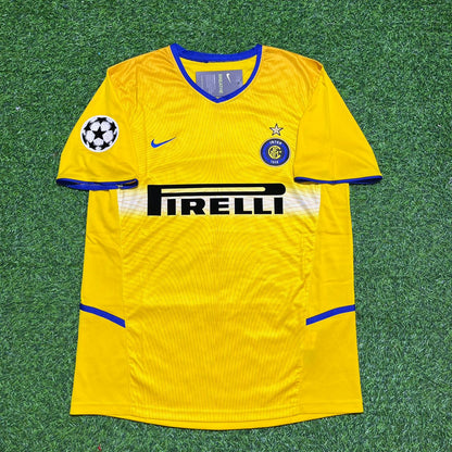 Emre Belözoğlu Inter Milan 2002-2003 Yellow Retro Football Jersey Kit