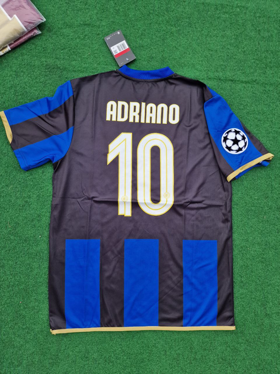 Adriano #10 Inter Milan 2008/09 Retro Football Jersey Kit