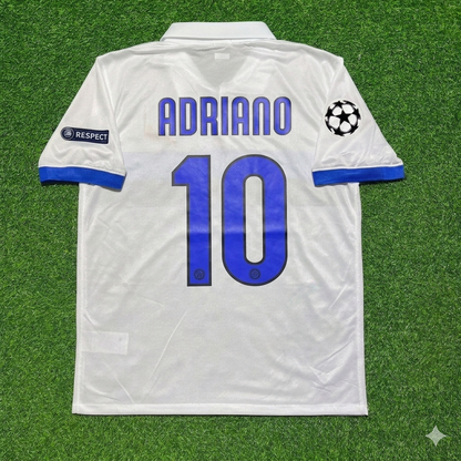 Adriano Inter 2009/2010 White Retro Football Jersey Kit