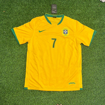 Brazil World Cup 2006 Adriano Leite Ribeiro Football Jersey Kit