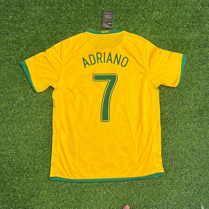 Brazil World Cup 2006 Adriano Leite Ribeiro Football Jersey Kit