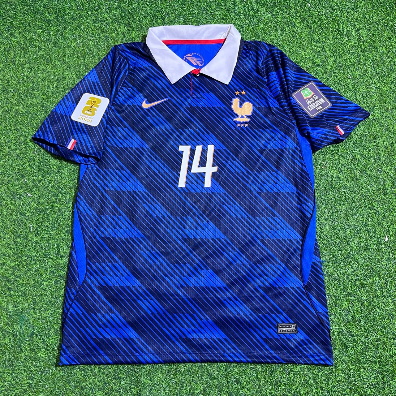 France World Cup 2026 Adrien Rabiot #14 Home Blue Football Jersey