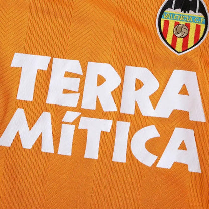 Gaizka Mendieta Valencia 1999 2000 Orange Retro Football Jersey Kit