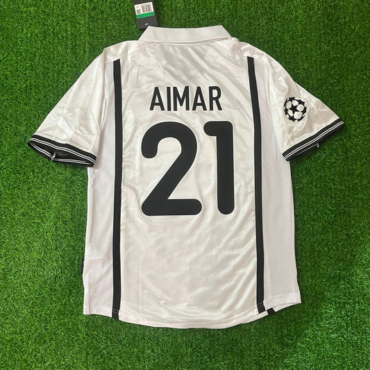 Pablo Aimar Valencia 2001 Milano Champions Final Retro Football Jersey