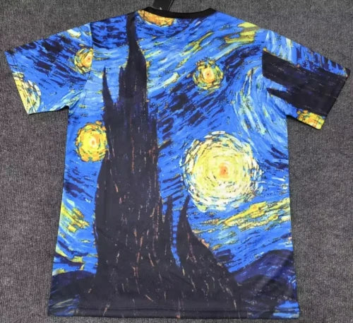 AFC Ajax 2024 2025 Blue Vincent Van Gogh Edition Retro Football Jersey Kit