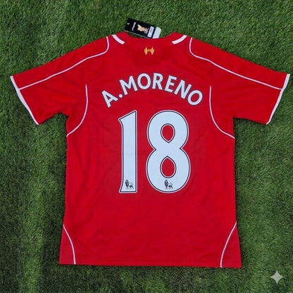Alberto Moreno 18- Liverpool 2014/15 Home Retro Football Jersey Kit