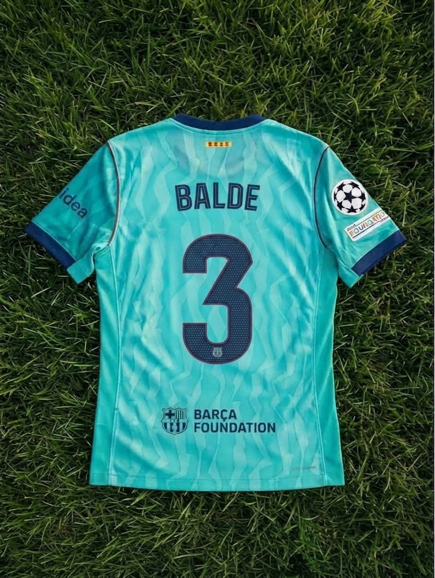 Alejandro Balde #3 Barcelona 2026-2027 Third Champions League Patch Football Jersey